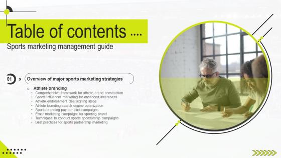 Sports Marketing Management Guide Table Of Contents MKT SS