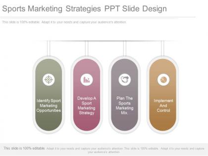 Sports marketing strategies ppt slide design