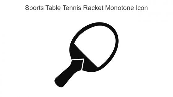 Sports Table Tennis Racket Monotone Icon In Powerpoint Pptx Png And Editable Eps Format