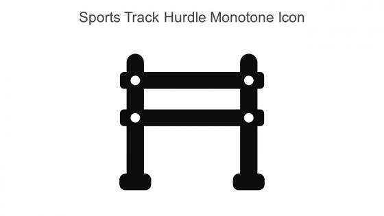 Sports Track Hurdle Monotone Icon In Powerpoint Pptx Png And Editable Eps Format