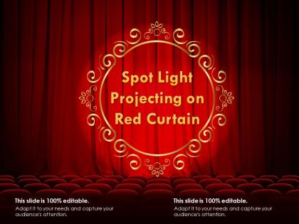 Spot light projecting on red curtain