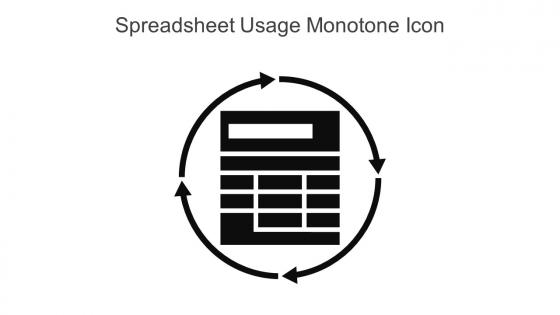 Spreadsheet Usage Monotone Icon In Powerpoint Pptx Png And Editable Eps Format