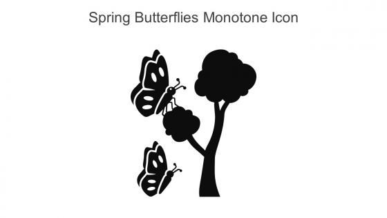 Spring Butterflies Monotone Icon In Powerpoint Pptx Png And Editable Eps Format