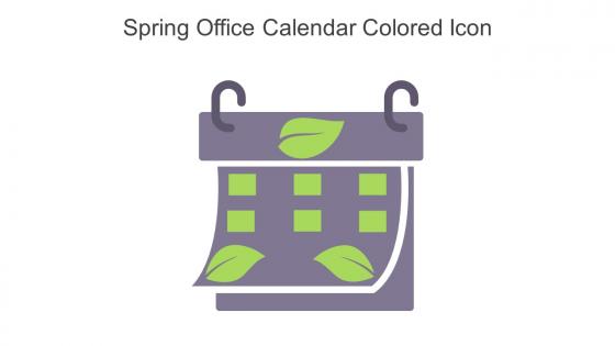 Spring Office Calendar Colored Icon In Powerpoint Pptx Png And Editable Eps Format