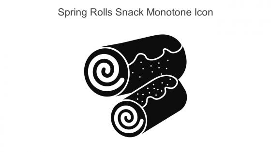 Spring Rolls Snack Monotone Icon In Powerpoint Pptx Png And Editable Eps Format