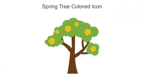 Spring Tree Colored Icon In Powerpoint Pptx Png And Editable Eps Format