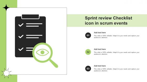 Sprint Review Checklist Icon In Scrum Events