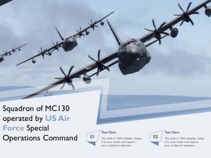 Squadron of mc130 operated by us air force