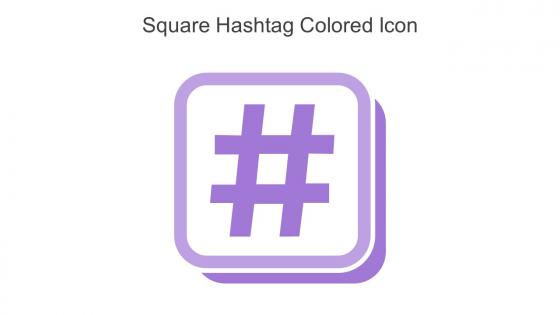 Square Hashtag Colored Icon In Powerpoint Pptx Png And Editable Eps Format