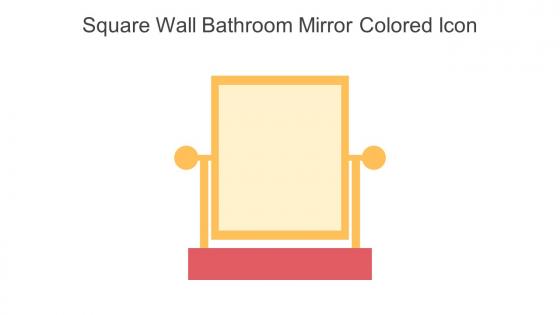 Square Wall Bathroom Mirror Colored Icon In Powerpoint Pptx Png And Editable Eps Format