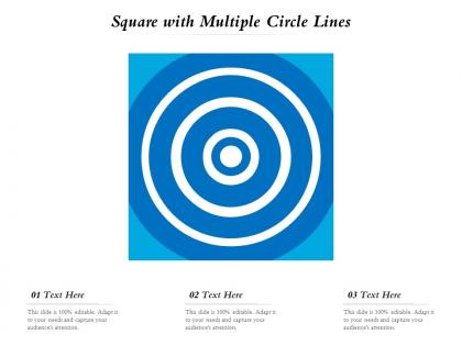 Square with multiple circle lines