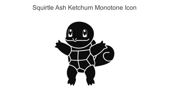 Squirtle Ash Ketchum Monotone Icon In Powerpoint Pptx Png And Editable Eps Format