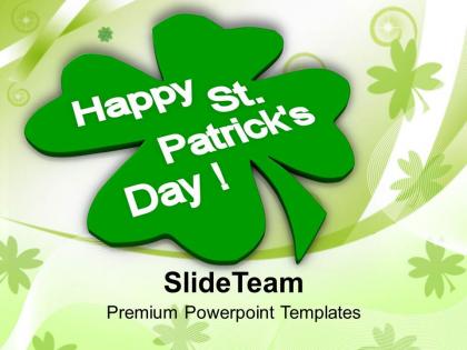 St patricks day festival abstract background of powerpoint templates ppt backgrounds for slides