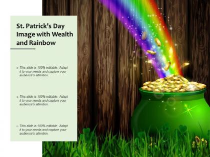 St patricks day image with wealth and rainbow