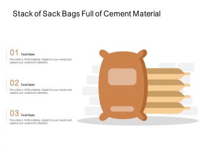 Stack of sack bags full of cement material