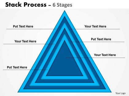 Stack process blue triangle