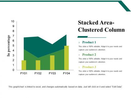 Stacked area clustered column powerpoint slide themes