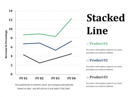Stacked line powerpoint slide design ideas