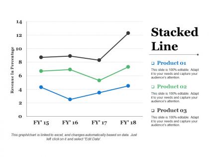 Stacked line ppt slides infographic template