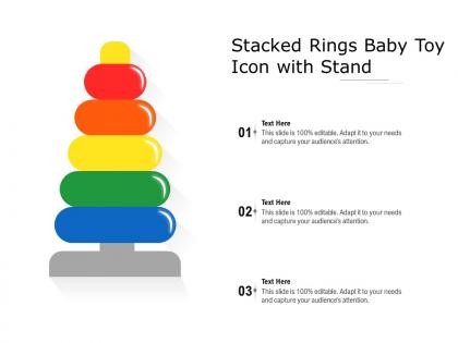 Stacked rings baby toy icon with stand