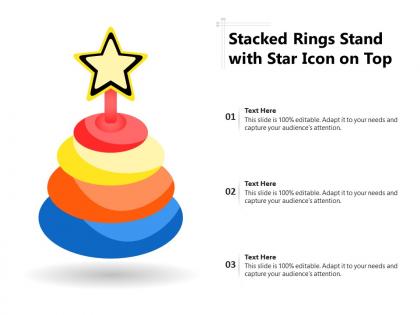 Stacked rings stand with star icon on top