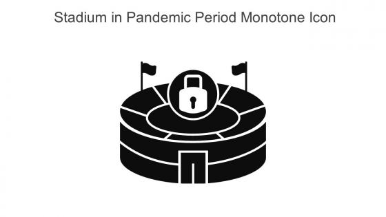Stadium In Pandemic Period Monotone Icon In Powerpoint Pptx Png And Editable Eps Format