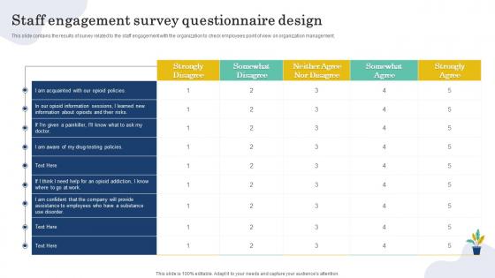 Staff Engagement Survey Questionnaire Design