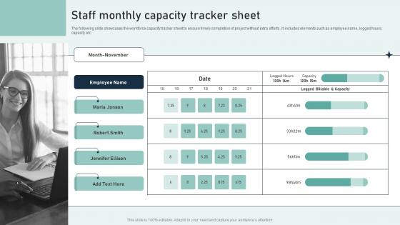 Staff Monthly Capacity Tracker Sheet