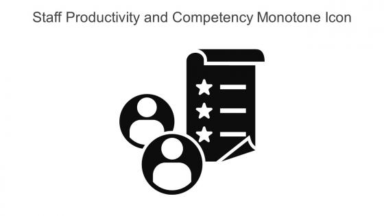 Staff Productivity And Competency Monotone Icon In Powerpoint Pptx Png And Editable Eps Format