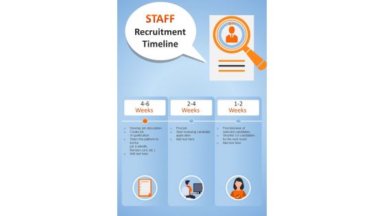Staff Recruitment Schedule For Human Resource Department