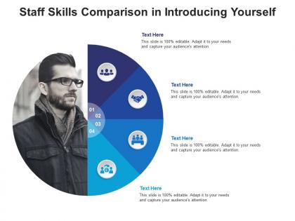 Staff skills comparison in introducing yourself infographic template