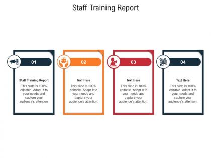 Staff training report ppt powerpoint presentation show designs download cpb