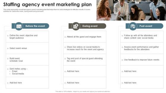 Staffing Agency Event Marketing Plan Recruitment Agency Effective Marketing Strategy SS V