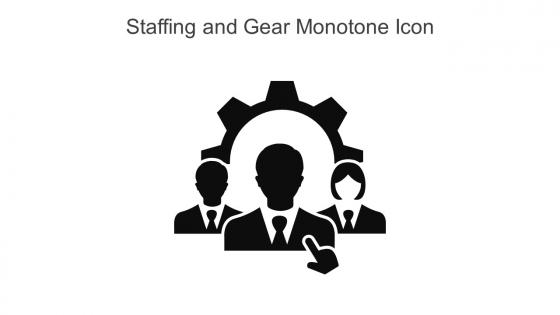 Staffing And Gear Monotone Icon In Powerpoint Pptx Png And Editable Eps Format