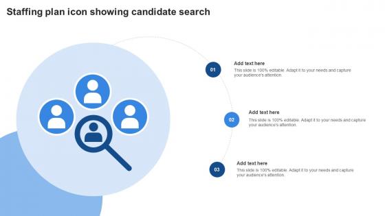 Staffing Plan Icon Showing Candidate Search
