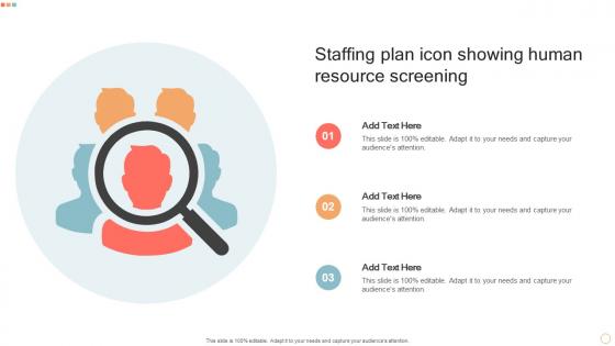 Staffing Plan Icon Showing Human Resource Screening