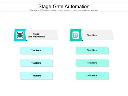 Stage gate automation ppt powerpoint presentation icon file formats cpb