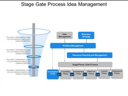 Stage gate process idea management