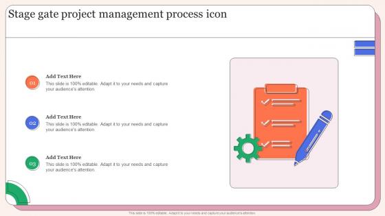 Stage Gate Project Management Process Icon