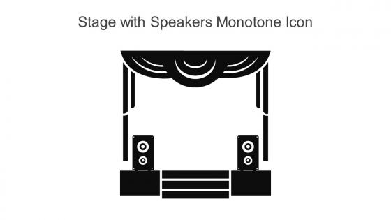 Stage With Speakers Monotone Icon In Powerpoint Pptx Png And Editable Eps Format