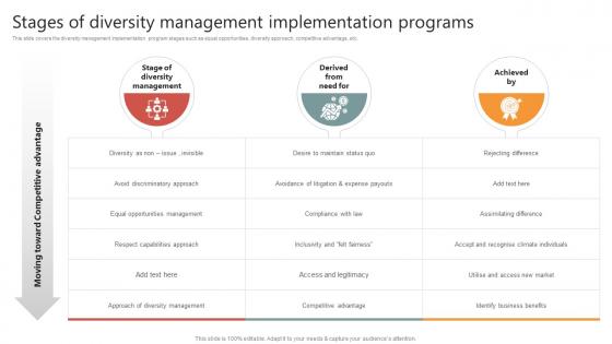 Stages Of Diversity Management Implementation Programs