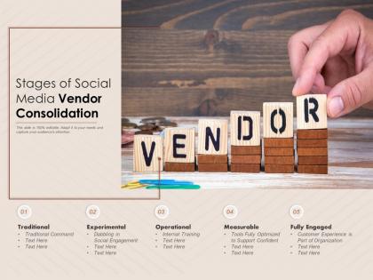 Stages of social media vendor consolidation