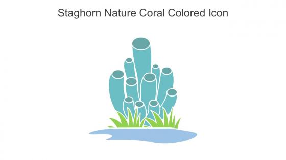 Staghorn Nature Coral Colored Icon In Powerpoint Pptx Png And Editable Eps Format