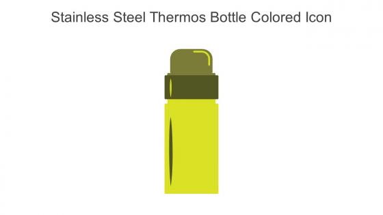 Stainless Steel Thermos Bottle Colored Icon In Powerpoint Pptx Png And Editable Eps Format