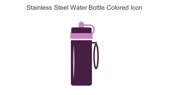 Stainless Steel Water Bottle Colored Icon In Powerpoint Pptx Png And Editable Eps Format