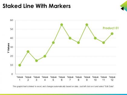 Staked line with markers presentation images