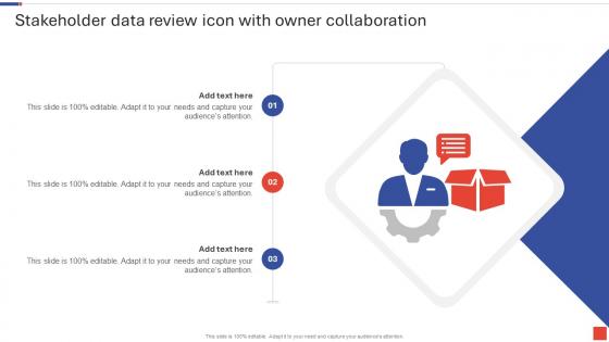 Stakeholder Data Review Icon With Owner Collaboration