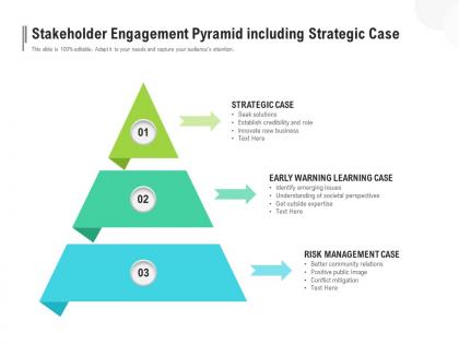 Stakeholder engagement pyramid including strategic case