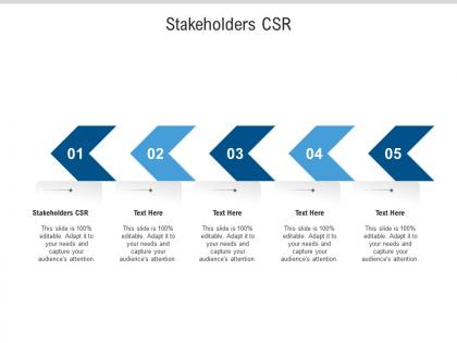 Stakeholders csr ppt powerpoint presentation show cpb