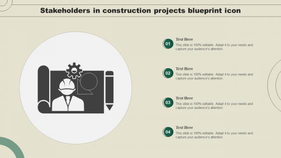 Stakeholders In Construction Projects Blueprint Icon